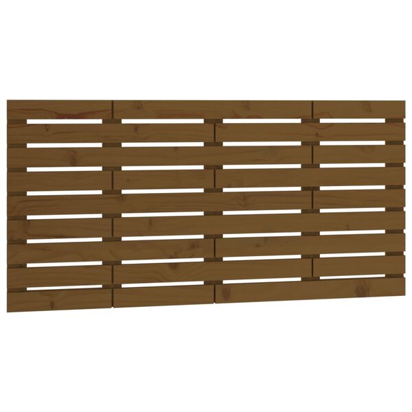 vidaXL Tête de lit murale Marron miel 156x3x63 cm Bois massif de pin