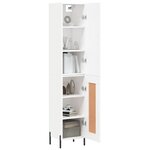 vidaXL Buffet haut Blanc 34 5x34x180 cm Bois d'ingénierie