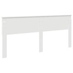 vidaXL Tête de lit avec tête de lit Blanc 200 cm Bois d'ingénierie