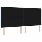 vidaXL Tête de lit LED avec des lumières à LED Bleu 200 cm Polyester