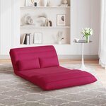 vidaXL Fauteuil de sol ajustable Bordeaux Velours