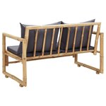 vidaXL Banc de jardin avec coussins 115 cm Bambou