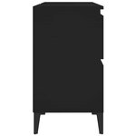 vidaXL Meuble d'évier noir 80x33x60 cm bois d'ingénierie