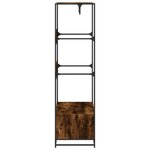 vidaXL Armoire chêne fumé 90x50x180 cm bois d'ingénierie