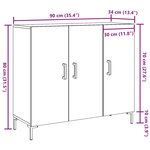 vidaXL Buffet vieux bois 90x34x80 cm bois d'ingénierie