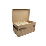Pack and Move - Lot de 8 boites archives Taille L - 54 x 36 x 28 cm - Caisse de stockage incluse