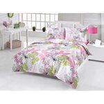 Parure de lit - housse de couette 220 x 240 + 2 taies d'oreiller 60 x 60  65  coton- Rose