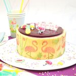 Décorations azyme - joyeux anniversaire tropical
