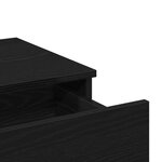 Table de maquillage vidaXL avec miroir et lumières LED en chêne noir en bois d'ingénierie