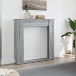 VidaXL Cadre de cheminée sonoma gris 100x20x100 cm bois d'ingénierie