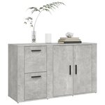vidaXL Buffet Gris béton 100x33x59 5 cm Bois d'ingénierie