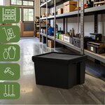 Pack and Move - Lot 5 Boîtes Stockage Plastique - 40 x 50 5 x 32 cm - 380KG Max - Stockage  Outils  Bricolage - Ultra Résistant - Réutilisable - 45L