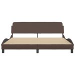 vidaXL Cadre de lit avec tête de lit Marron 180x200 cm Similicuir