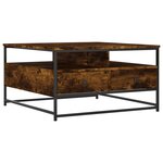 vidaXL Table basse chêne fumé 80x80x45 cm bois d'ingénierie