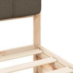 vidaXL Cadre de lit avec tête de lit rembourrée Taupe 140 x 190 cm