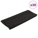 vidaXL Tapis d'escalier auto-adhésifs 30 Pièces anthracite 65x24 5x3 5 cm