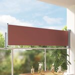 vidaXL Auvent latéral rétractable de patio 80x300 cm Marron