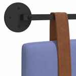 vidaXL Tête de lit suspendue Bleu denim PU antique