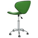 vidaXL Chaises pivotantes à manger lot de 4 vert similicuir