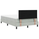 vidaXL Lit à ressort avec matelas & LED gris clair 120x190 cm velours