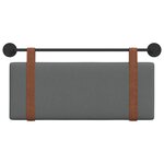 vidaXL Tête de lit suspendue Gris foncé PU antique