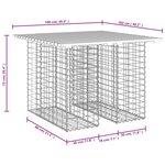 vidaXL Banc de jardin design de gabion 100x102x72cm bois massif de pin