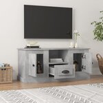 vidaXL Meuble TV gris béton 100x35 5x45 cm bois d'ingénierie