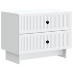 vidaXL Cabinet de chevet Blanc 62 x 34 5 x 47 5 cm Bois d'ingénierie