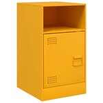 vidaXL Tables de chevet 2 Pièces jaune moutarde 34 5x39x62 cm acier
