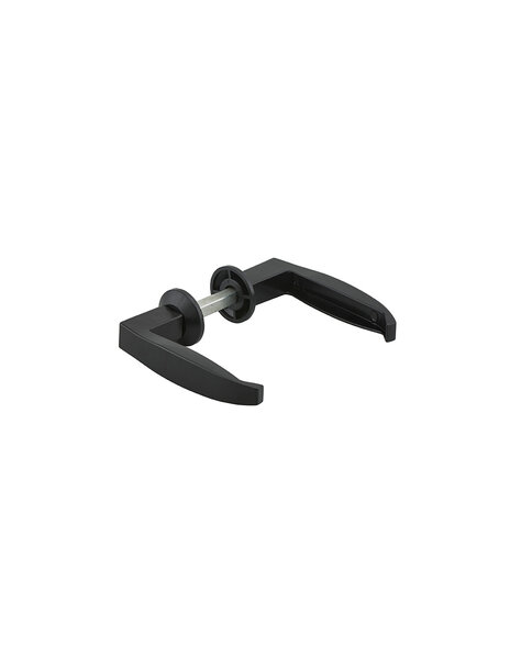 THIRARD - Paire de béquilles pour serrure à crochet de portail  carré 7mm  adaptateur carré 8 mm  noir - THIRARD