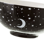 Bol en porcelaine noir lune etoiles