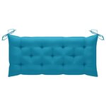 vidaXL Banc de jardin pliable avec coussin 118 cm Bambou