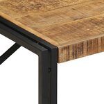 vidaXL Table basse 100x100x35 cm bois de manguier massif brut