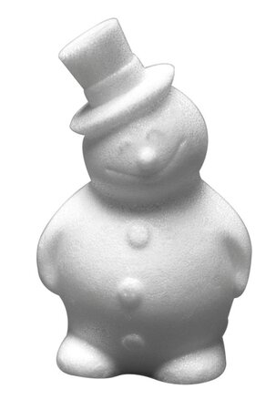Bonhomme de neige en polystyrène 17 cm