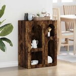 vidaXL Buffet Chêne fumé 59 x 35 x 80 5 cm Bois d'ingénierie