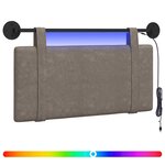 vidaXL Tête de lit suspendue Gris PU antique