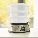 Russell hobbs cuiseur vapeur numérique 3 niveaux maxicook 10 5 l 1000w