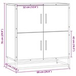 vidaXL Buffet chêne marron 68x35x76 cm bois d'ingénierie