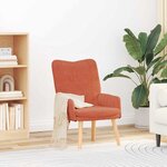 vidaXL Fauteuil relaxant Rouge orange 63 x 67 x 94 cm tissu