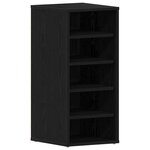 vidaXL Meuble à chaussures avec étagère Chêne noir 32 x 35 x 70 cm