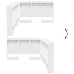 vidaXL Tête de lit de rangement Blanc 120 cm Bois d'ingénierie