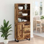 vidaXL Haut Armoire Bois ancien 69 5 x 34 x 180 cm Bois d'ingénierie