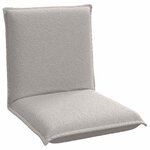 vidaXL Fauteuil de sol ajustable Gris clair Tissu en laine de mouton