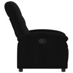 vidaXL Fauteuil inclinable en tissu noir