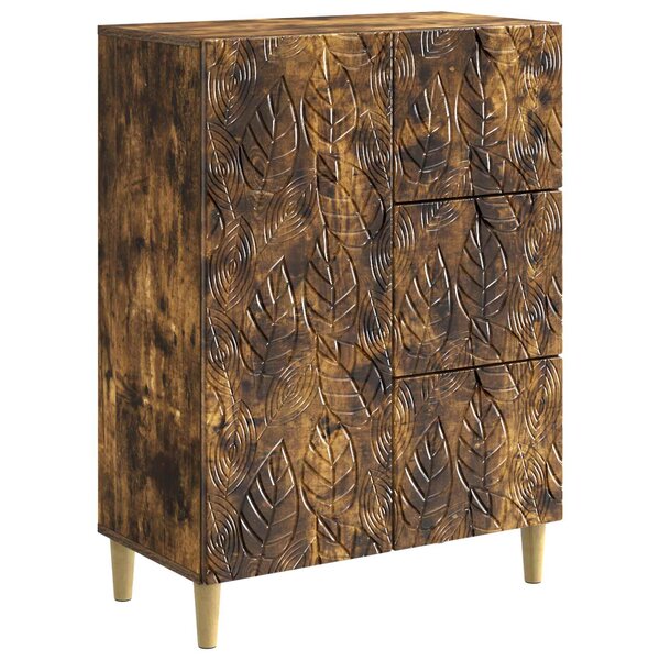 vidaXL Buffet Chêne fumé 66 x 34 5 x 90 cm Bois d'ingénierie