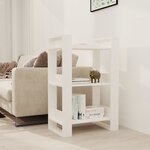 vidaXL Bibliothèque/Séparateur de pièce Blanc 60x35x91 cm Bois de pin