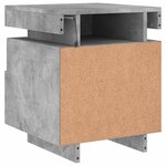 vidaXL Armoire de chevet avec lumières LED gris béton 40x39x48 5 cm
