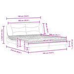 vidaXL Lit avec matelas Hvar marron foncé 180x200 cm tissu