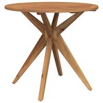 vidaXL Table de jardin ronde Ø85x75 cm bois d'acacia solide