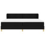 vidaXL Lit à ressorts avec matelas Noir 200 x 200 cm tissu